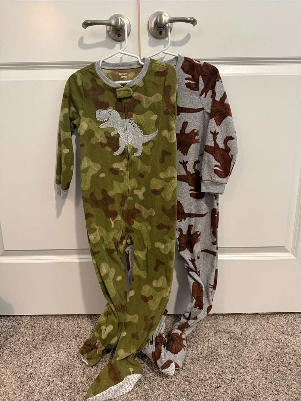 Fleece foot pajamas, size 4